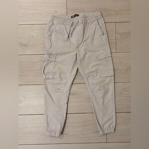 Zara Men's Cargo Pants - Light Beige